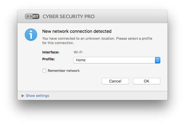 New network connection detection