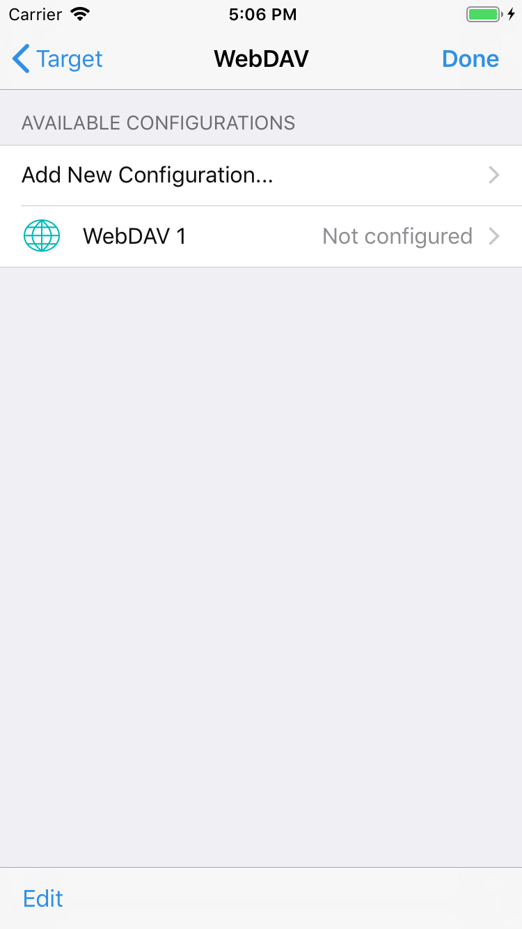Add WebDAV configuration