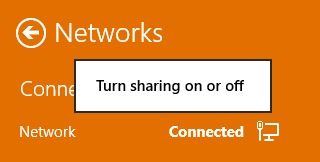 Turn sharing on or off
