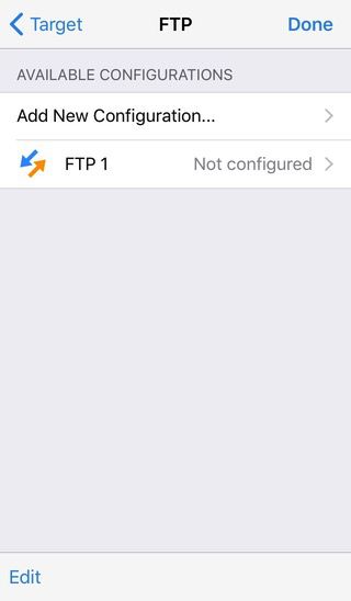 Configure FTP/SSH connection
