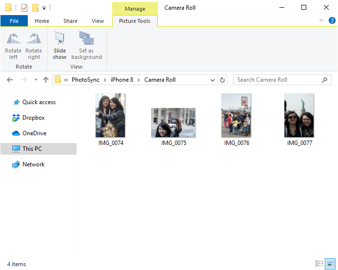Camera Roll folder with avoid duplicates setting